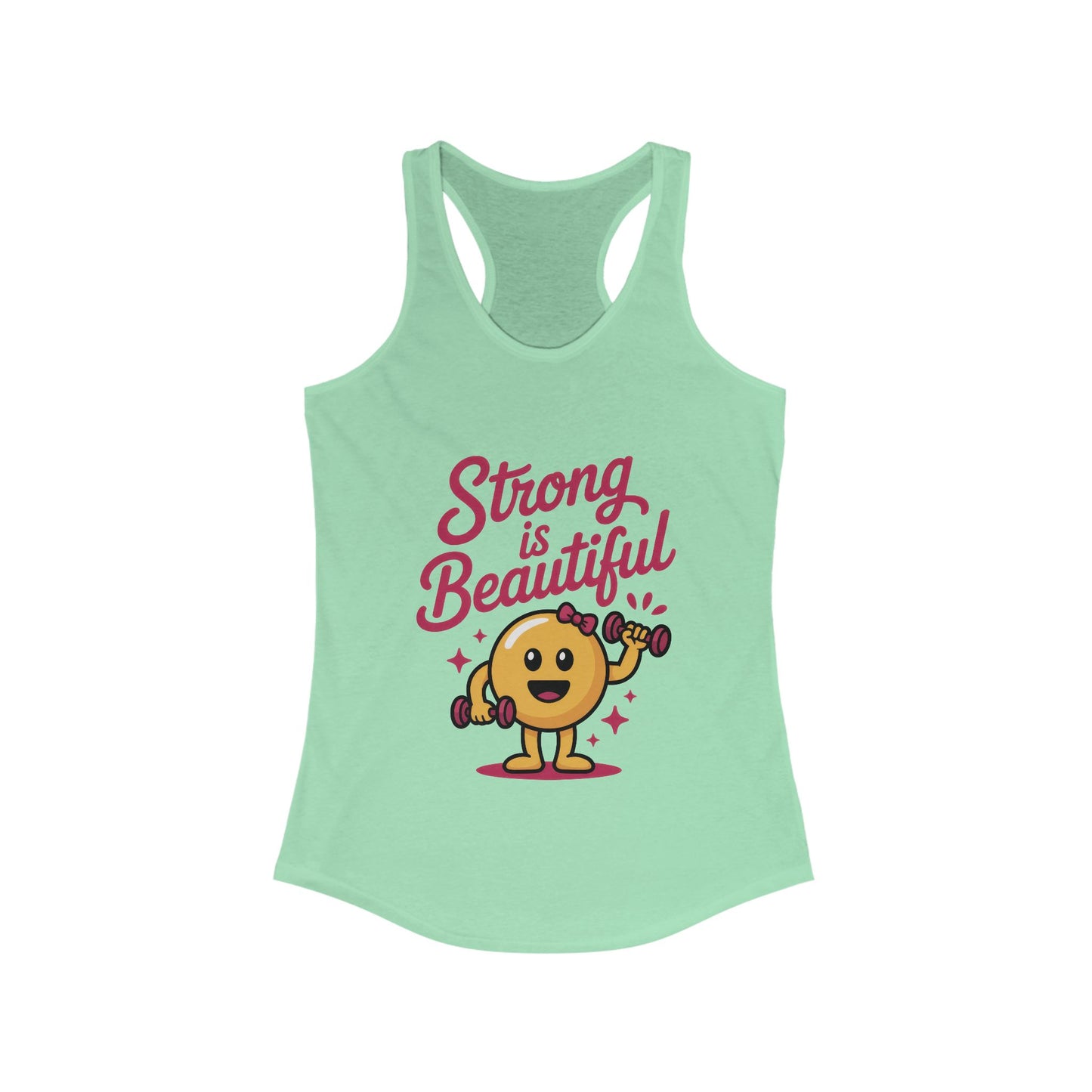 Strong is Beautiful Womens Tank Top, Cute Fitness and Gym Motivation Shirt, Workout Shirt, Exercise Top, Gift for Her
