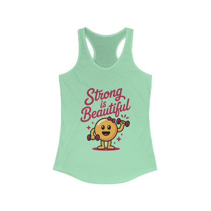 Strong is Beautiful Womens Tank Top, Cute Fitness and Gym Motivation Shirt, Workout Shirt, Exercise Top, Gift for Her
