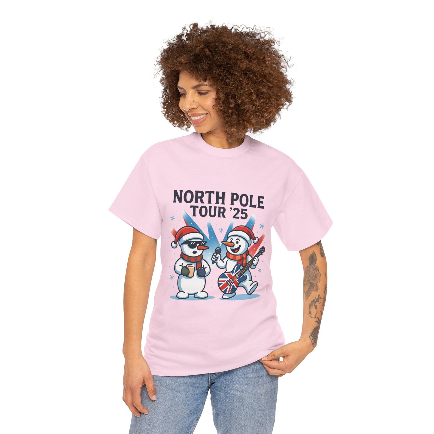 North Pole Tour 25 Women's Christmas T-Shirt, Funny Holiday Music Tee