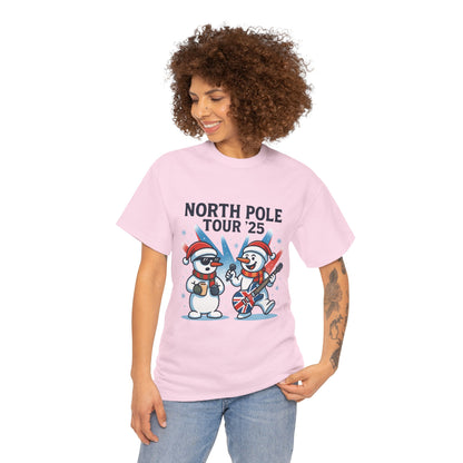 North Pole Tour 25 Women's Christmas T-Shirt, Funny Holiday Music Tee
