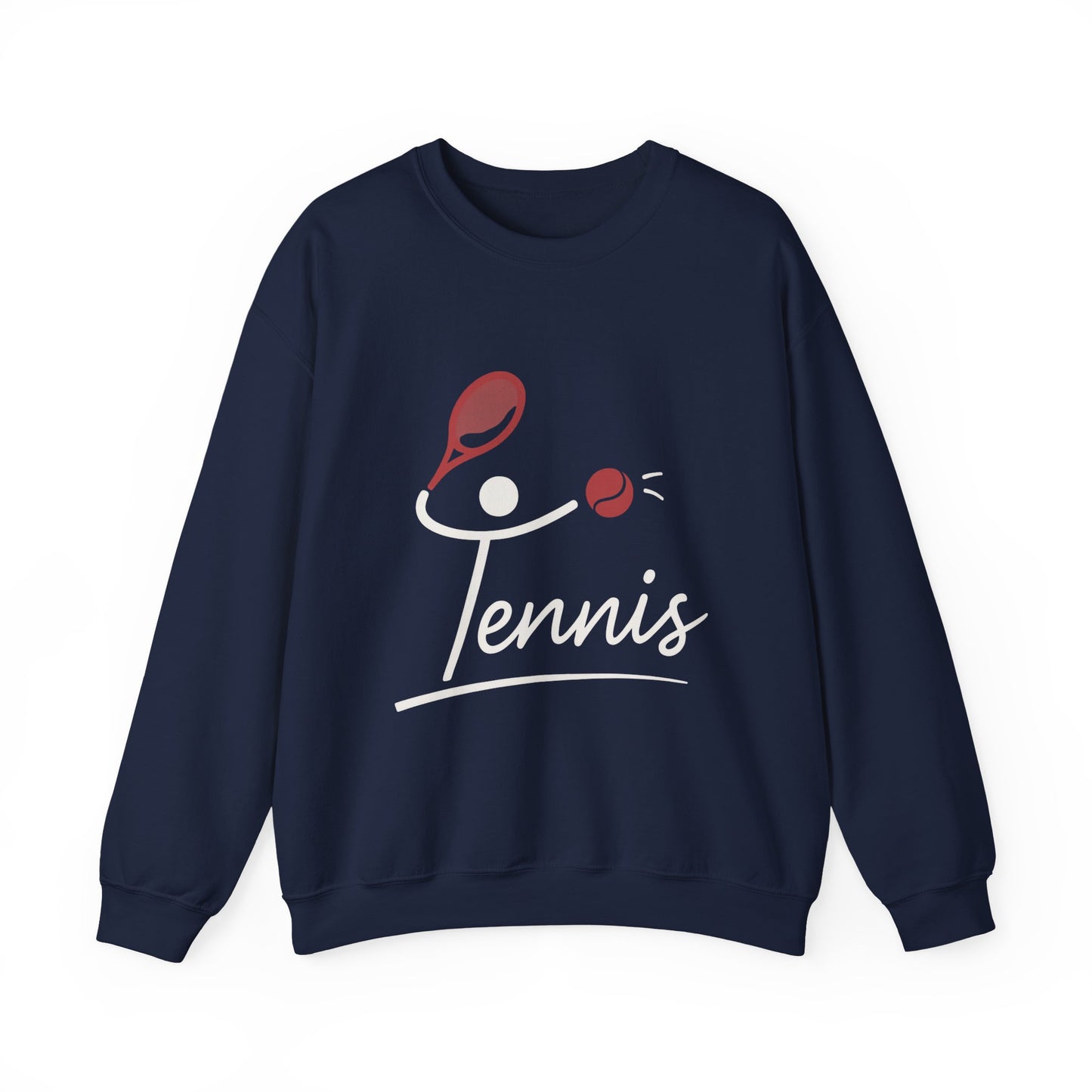 Womens Heavy Blend™ Crewneck Sweatshirt, Womens Tennis Sweatshirt, Cute Sports Graphic Pullover, Workout Gym Activewear Top