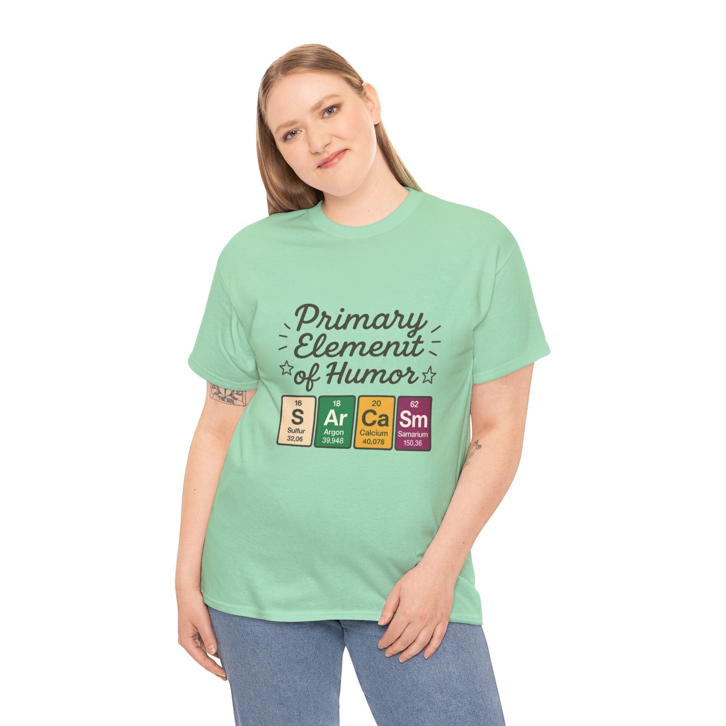Funny Womens Sarcasm T-Shirt, Element of Humor Tee, Science Nerd Shirt, Chemistry Humor Tee, Gift for Science Lovers, Science Party Apparel
