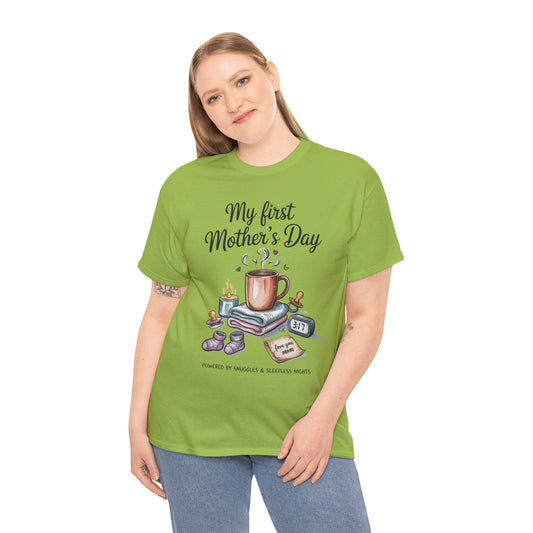 My First Mother's Day Tee, Gift for New Moms, Cute Mother's Day Shirt, Snuggle-Inspired Apparel, Baby Shower Tee