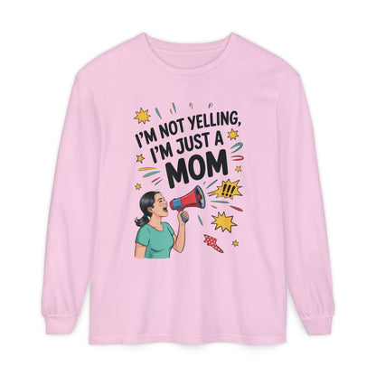 Funny Mom Long Sleeve T-Shirt, I'm Not Yelling I'm Just a Mom, Mother's Day Gift, Loud Mom Life Tank Top,  Mother's Day Apparel
