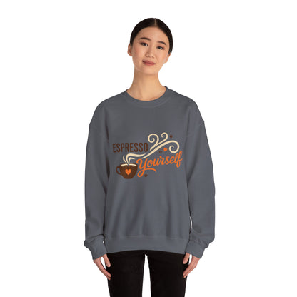 Espresso Yourself Womens Sweatshirt, Coffee Lover Pullover, Funny Barista Gift