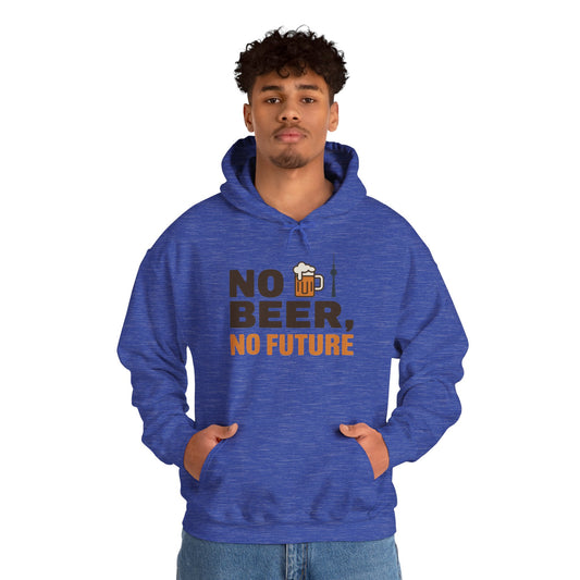Mens Heavy Blend™ Hooded Sweatshirt, No Beer No Future Funny Beer Hoodie for Men