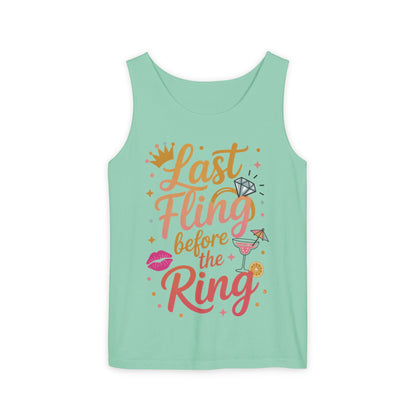 Last Fling Before the Ring T-Shirt, Bachelorette Party Tee, Bridesmaid Wedding Tee, Hen Party Shirts, Bridal Shower,  Bridesmaids Gift