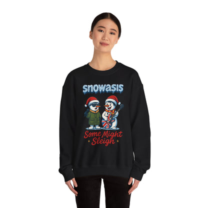 Snowasis Some Might Sleigh Women's Christmas Sweatshirt, Funny Retro Holiday Jumper