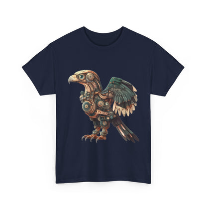 Steampunk Eagle Mens Tee, Cotton Tee with Mechanical Bird Design, Vintage Graphic Shirt, Gift for Bird Lovers, Unique Art Apparel
