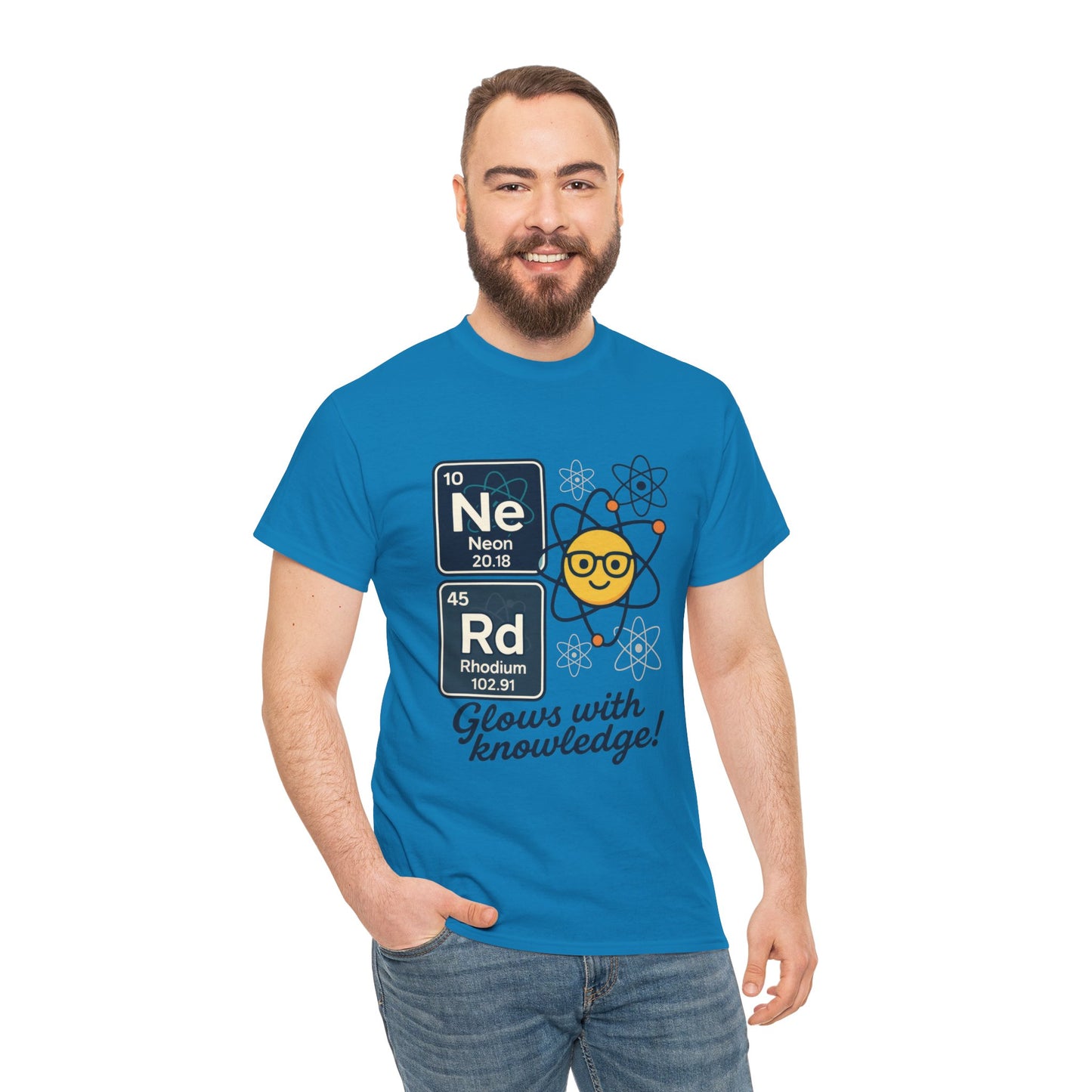 Funny Mens Nerd T-Shirt, NeRd Periodic Table Shirt, Glowing Knowledge Tee, Science Lover Gift, Chemistry Shirt, STEM Apparel, Science Tee