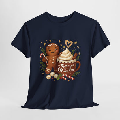 Gingerbread - Hot Cocoa Women's Christmas T-Shirt, Cozy Holiday Tee