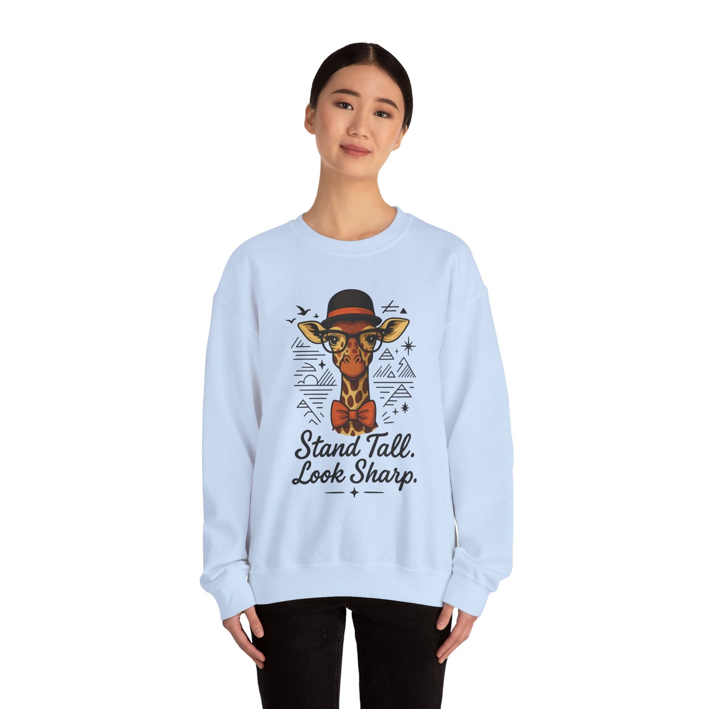Stylish Giraffe Sweatshirt - Stand Tall, Look Sharp, Unisex Sweater for Animal Lovers, Cozy Gift, Fun Fashion for All Seasons