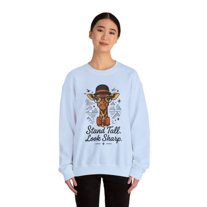 Stylish Giraffe Sweatshirt - Stand Tall, Look Sharp, Unisex Sweater for Animal Lovers, Cozy Gift, Fun Fashion for All Seasons