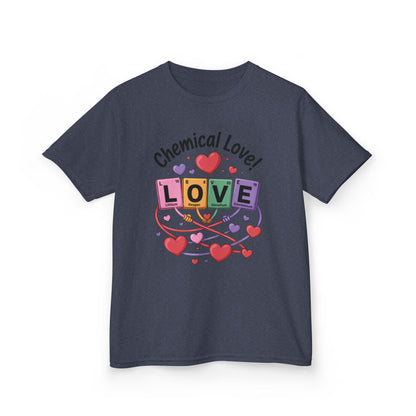 Kids Love Chemistry Girl Tee - Cute Gift for Science Lovers, Valentine's Day, Fun Classroom Wear, Adorable Kids Shirt, Colorful Kids Apparel