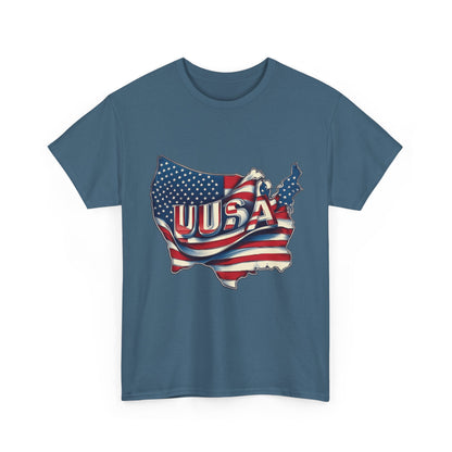 Patriotic Unisex Tee - USA Flag Design, Perfect for Independence Day, 4th of July, Gifts, Casual Wear, Festival