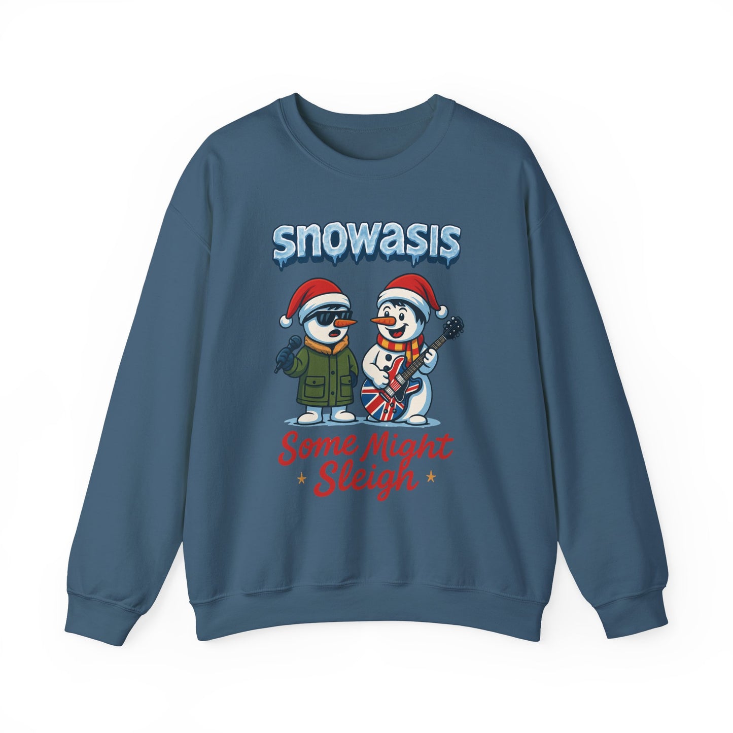 Snowasis Some Might Sleigh Men's Christmas Sweatshirt, Funny Rock Holiday Sweater