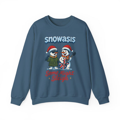 Snowasis Some Might Sleigh Men's Christmas Sweatshirt, Funny Rock Holiday Sweater