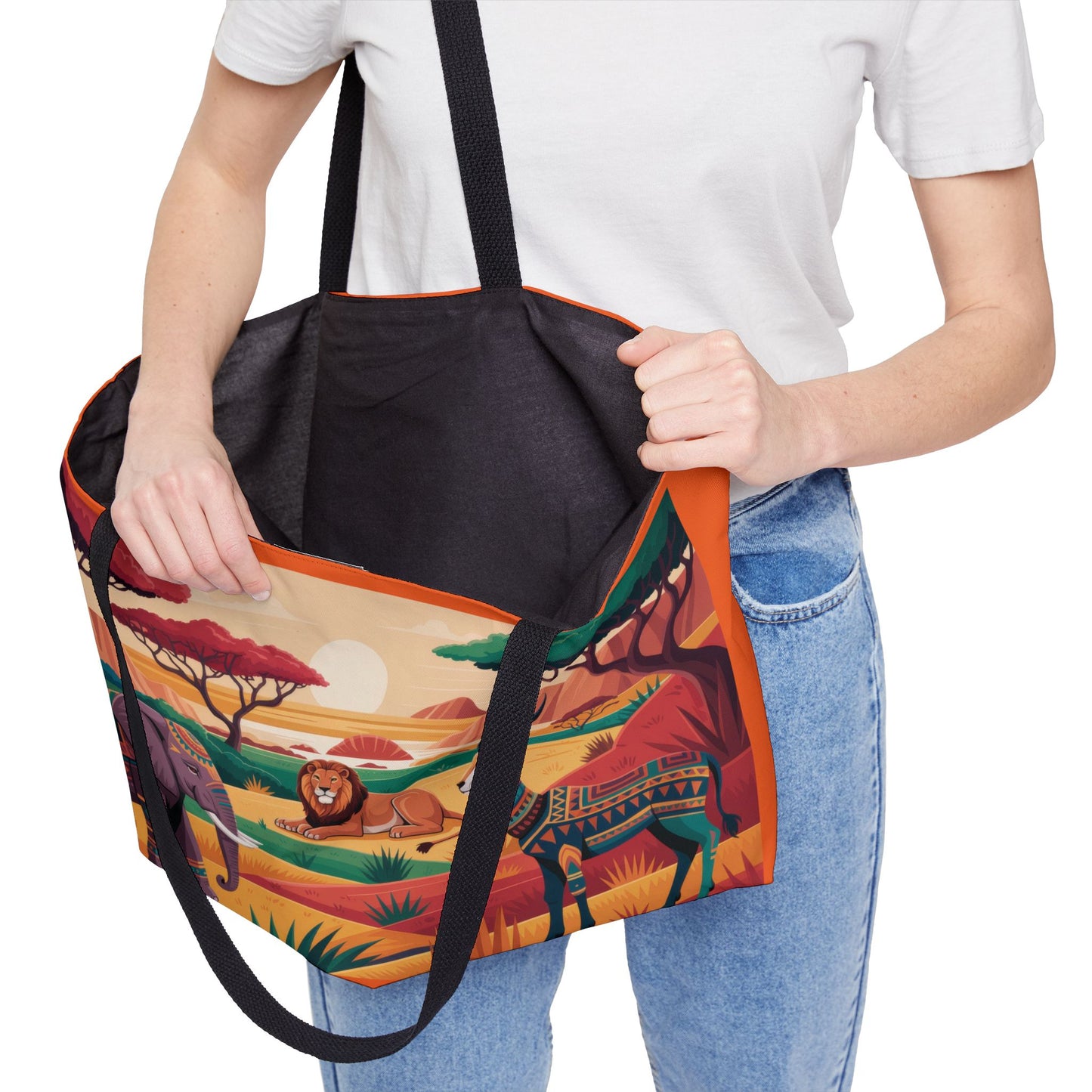 Safari Adventure Weekender Tote Bag, Travel, Beach, Picnic, Gift for Nature Lovers, Eco-Friendly Shopping Bag