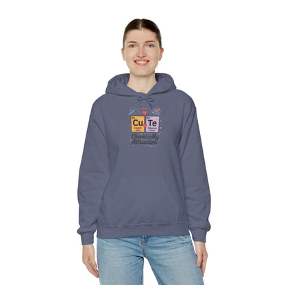 Cute Chemistry Hoodie for Women, CuTe Periodic Table Sweatshirt, Chemically Attractive Science Gift for Her, Great for Birthdays & Holidays