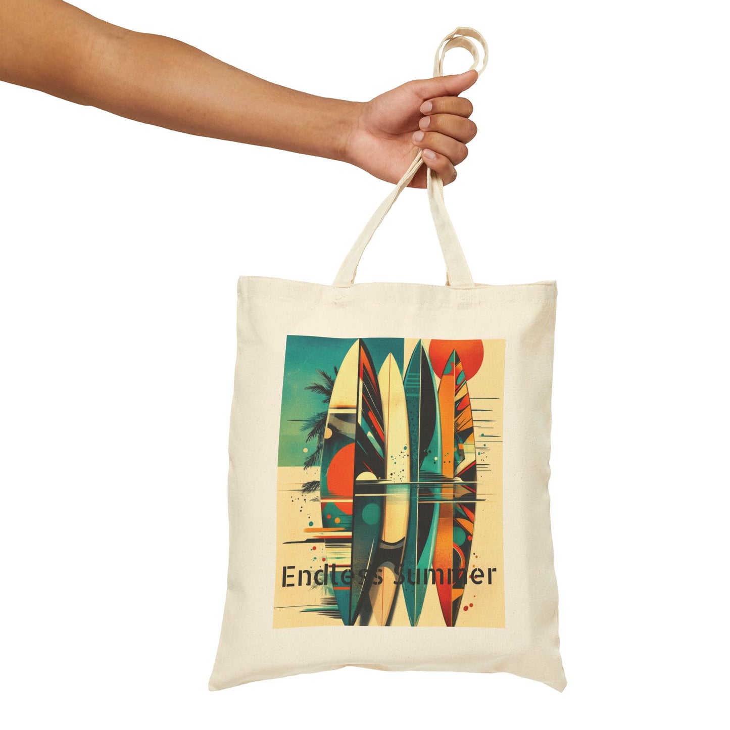 Endless Summer Surf Tote Bag, Beach Bag, Eco-Friendly Shopping Tote, Summer Accessories, Gift for Surfers, Casual Everyday Bag