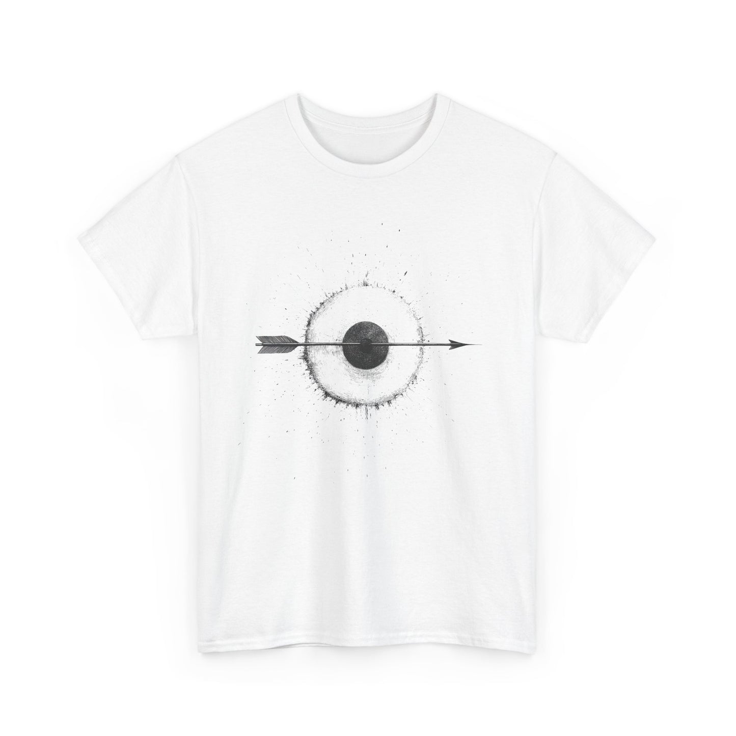 Artistic Arrow Graphic Unisex Cotton Tee, Motivational Shirt, Casual Wear, Gift for Him/Her, Trendy Fashion