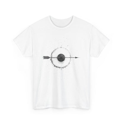 Artistic Arrow Graphic Unisex Cotton Tee, Motivational Shirt, Casual Wear, Gift for Him/Her, Trendy Fashion