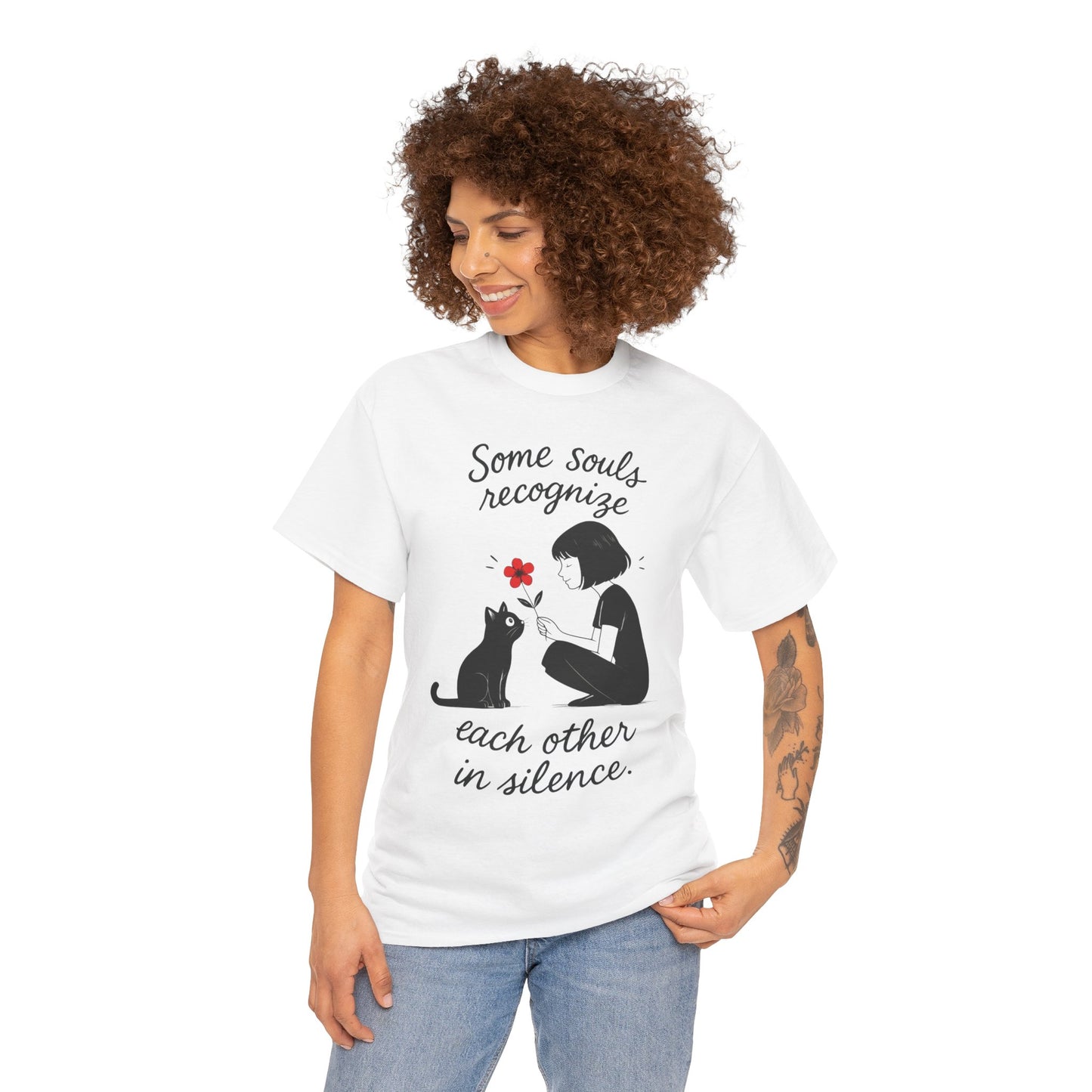 Cat Lover's Heavy Cotton Tee, Cute Cat Shirt, Pet Owner Gift, Animal Lover Apparel, Birthday Gift for Her, Women's Cotton T-Shirt, Cat Lover