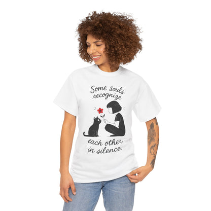 Cat Lover's Heavy Cotton Tee, Cute Cat Shirt, Pet Owner Gift, Animal Lover Apparel, Birthday Gift for Her, Women's Cotton T-Shirt, Cat Lover