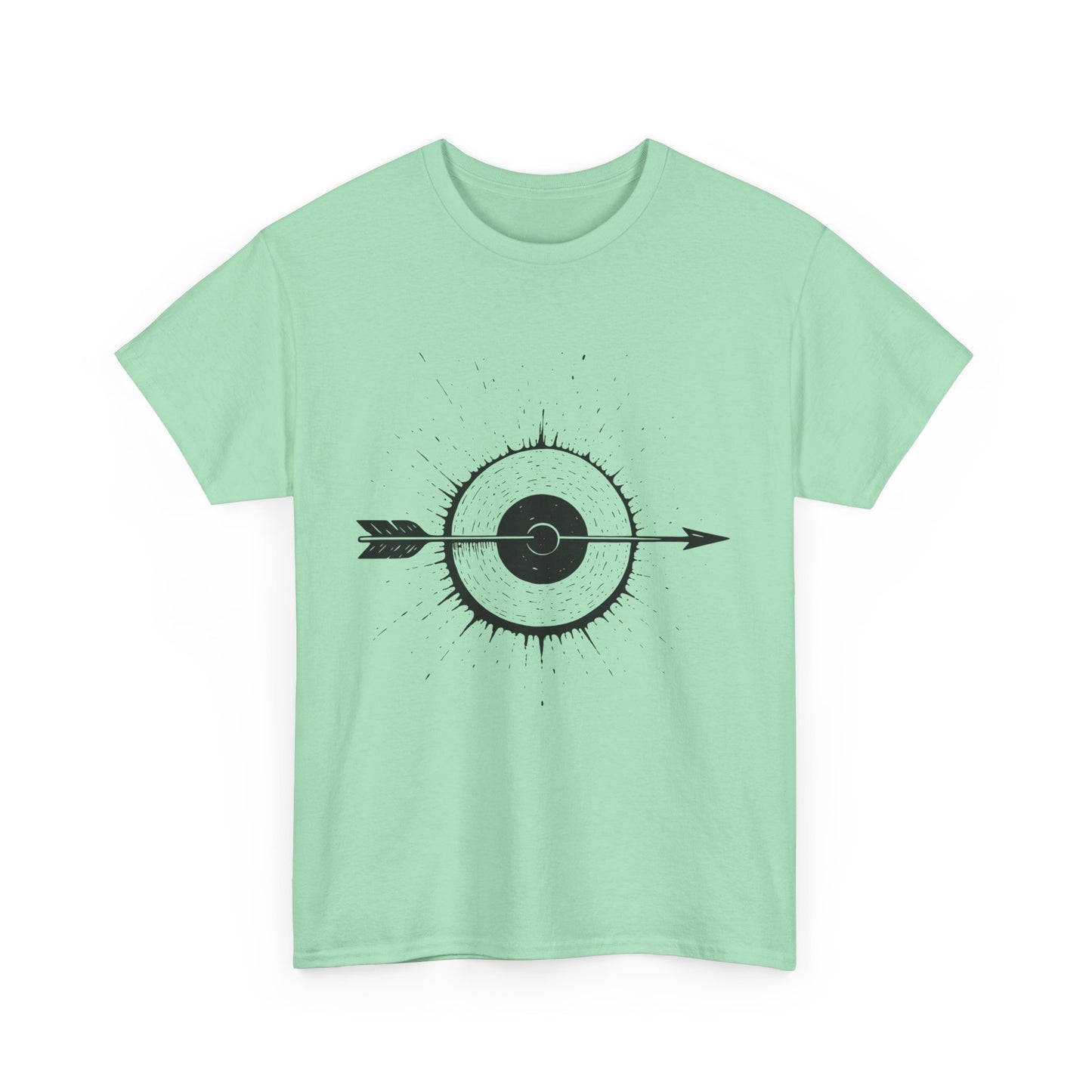 Artistic Arrow Graphic Unisex Cotton Tee, Motivational Shirt, Casual Wear, Gift for Him/Her, Trendy Fashion