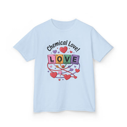 Kids Love Chemistry Girl Tee - Cute Gift for Science Lovers, Valentine's Day, Fun Classroom Wear, Adorable Kids Shirt, Colorful Kids Apparel