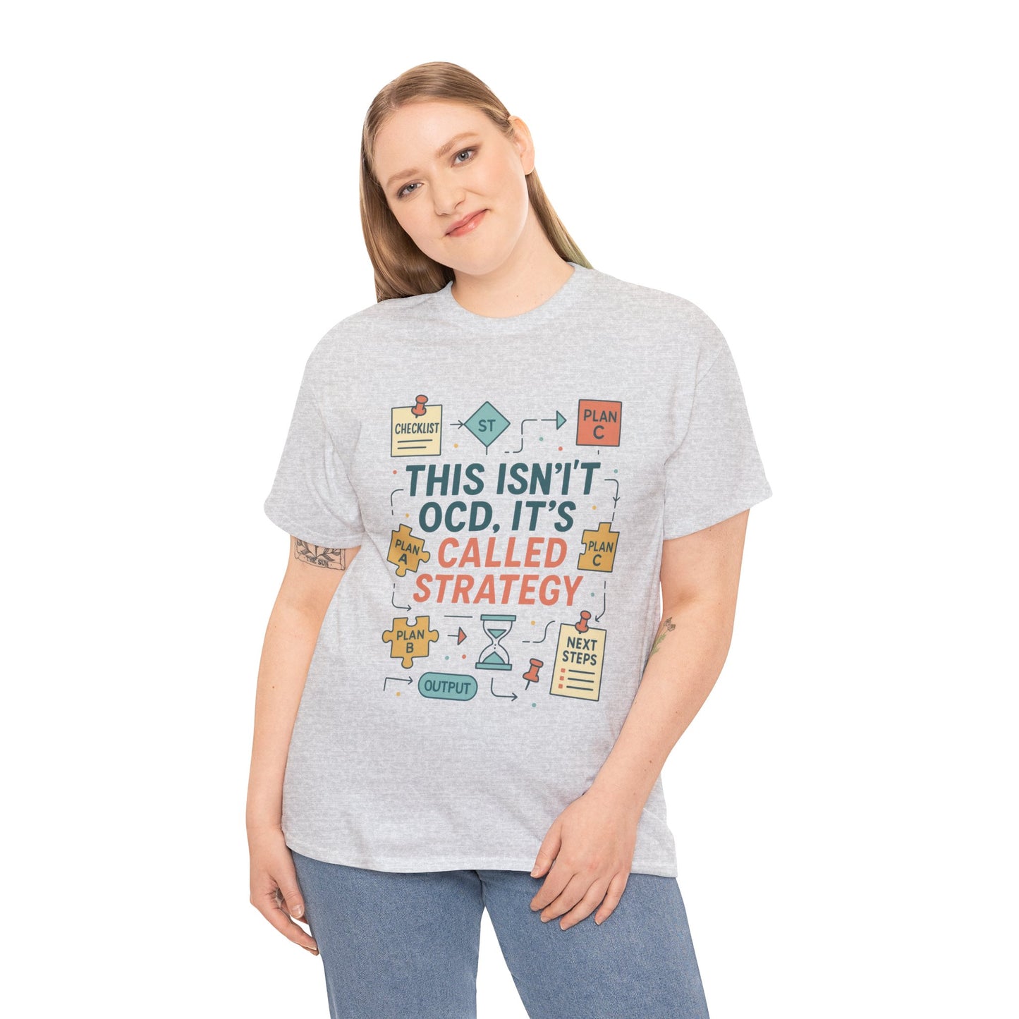 Funny Womens Strategy T-Shirt, This Isnt OCD Its Called Strategy, Planner Girl Gift Tee, Gift for Strategists, Office Humor Top