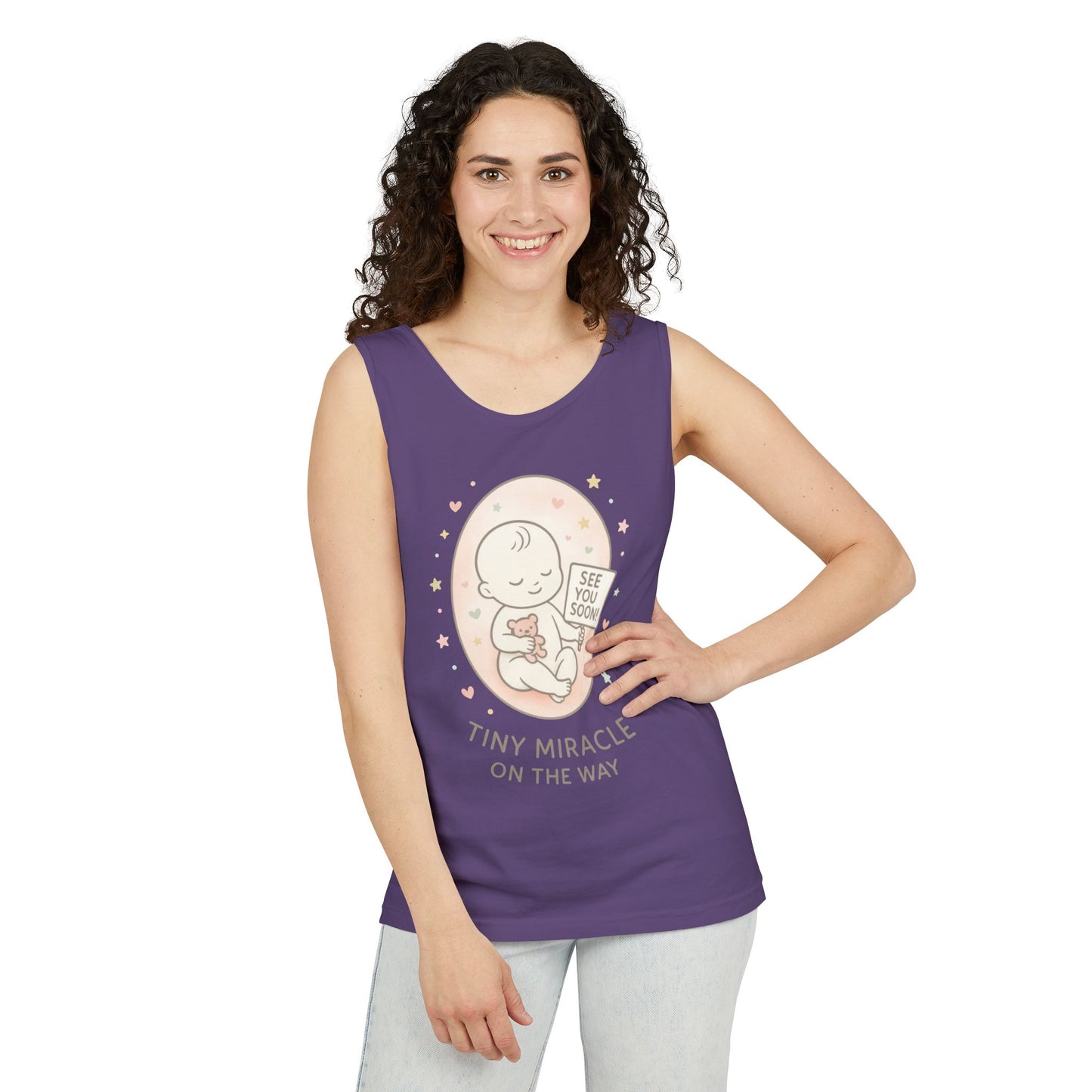 Coming Soon Maternity Tank Top, Cute Baby Pregnancy Announcement Shirt, Expecting Mom Gift, Gender Reveal Tee, Baby Shower Gift