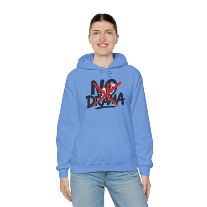 No Drama Womens Hooded Sweatshirt, Cozy Hoodie, Casual Gift, Relaxed Style, Everyday Wear, Funny Sweatshirt