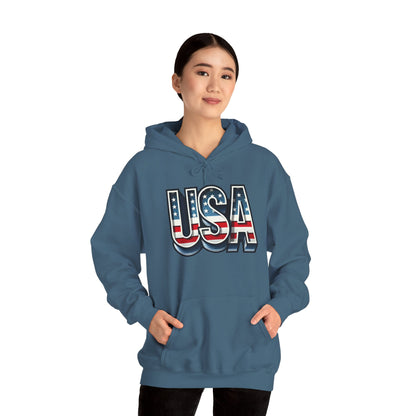 USA Flag Unisex Hoodie, Patriotic Sweatshirt, Independence Day Gift, American Pride Apparel, Casual Layering