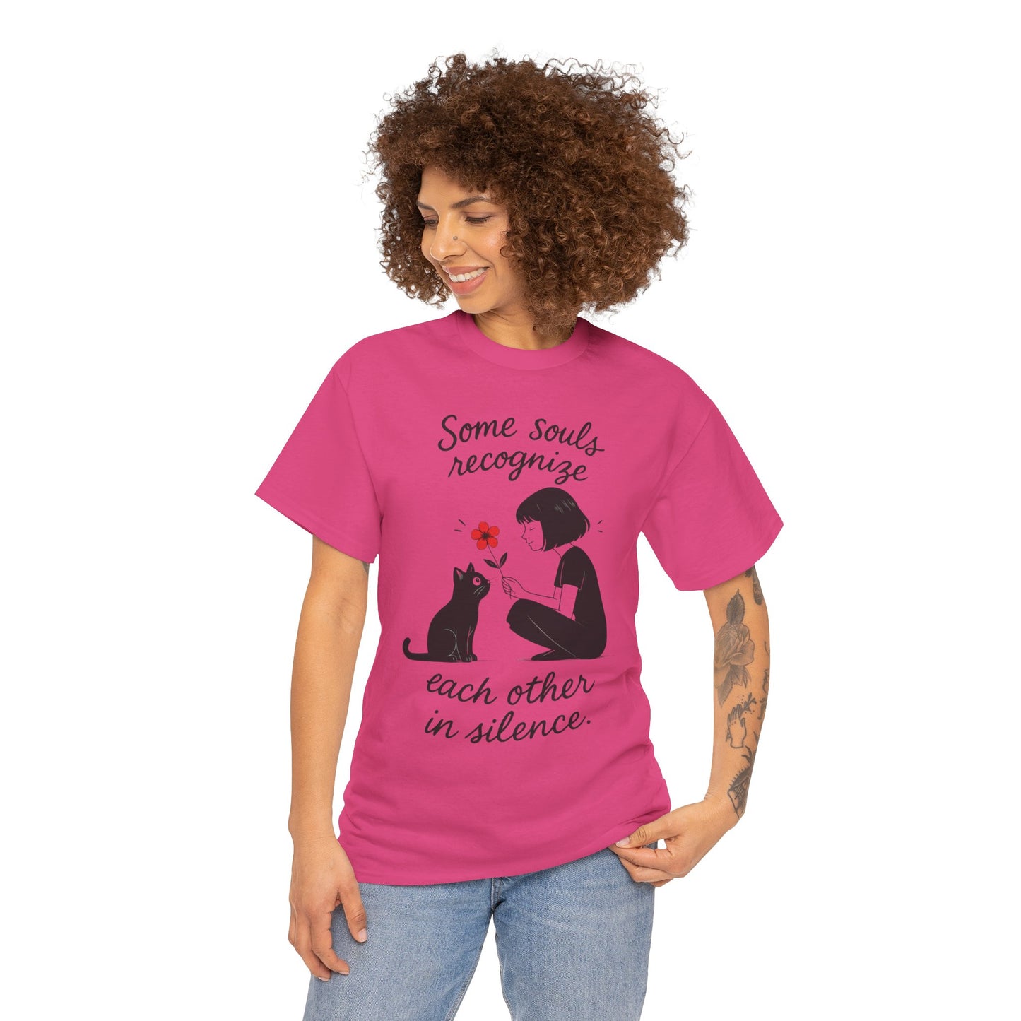 Cat Lover's Heavy Cotton Tee, Cute Cat Shirt, Pet Owner Gift, Animal Lover Apparel, Birthday Gift for Her, Women's Cotton T-Shirt, Cat Lover