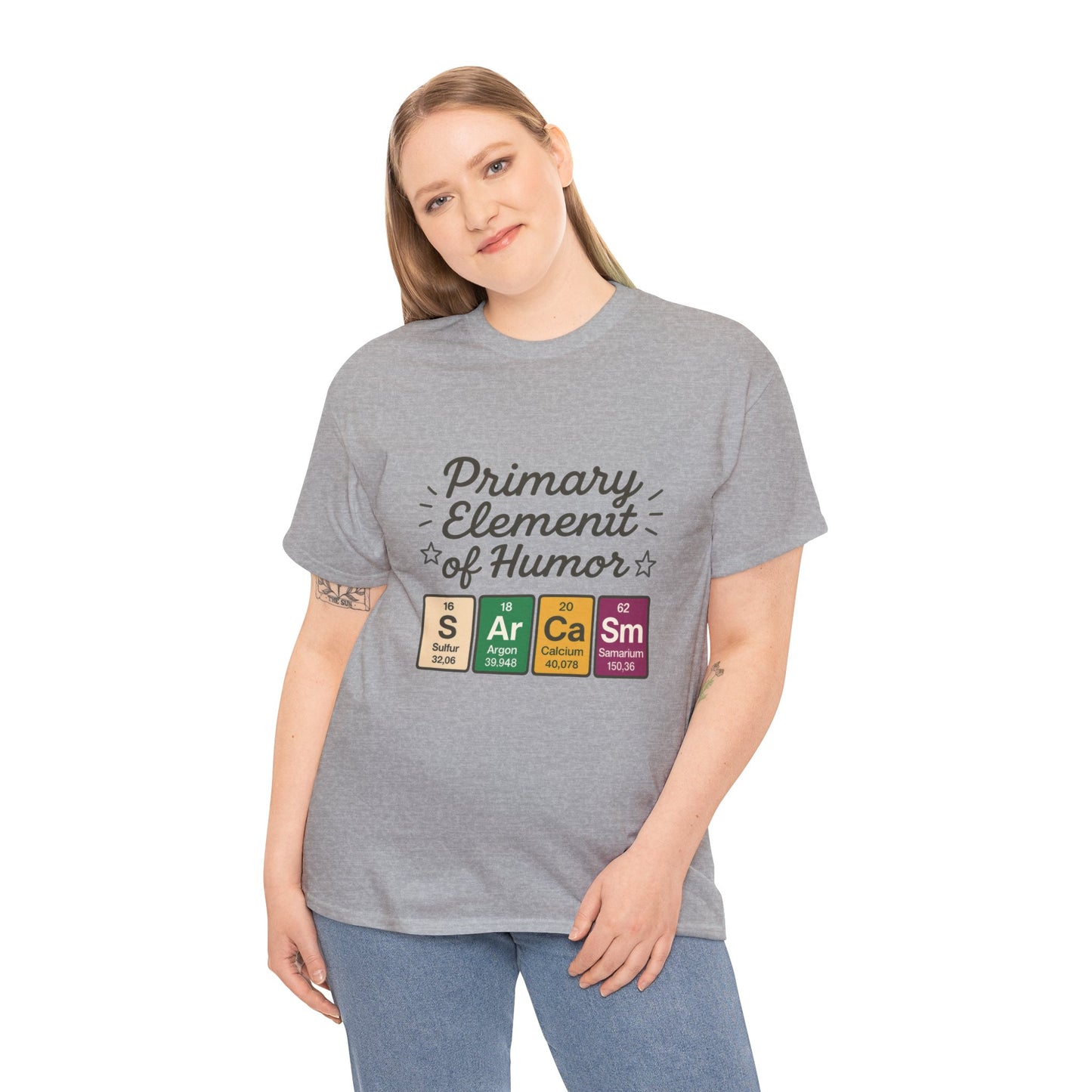 Funny Womens Sarcasm T-Shirt, Element of Humor Tee, Science Nerd Shirt, Chemistry Humor Tee, Gift for Science Lovers, Science Party Apparel