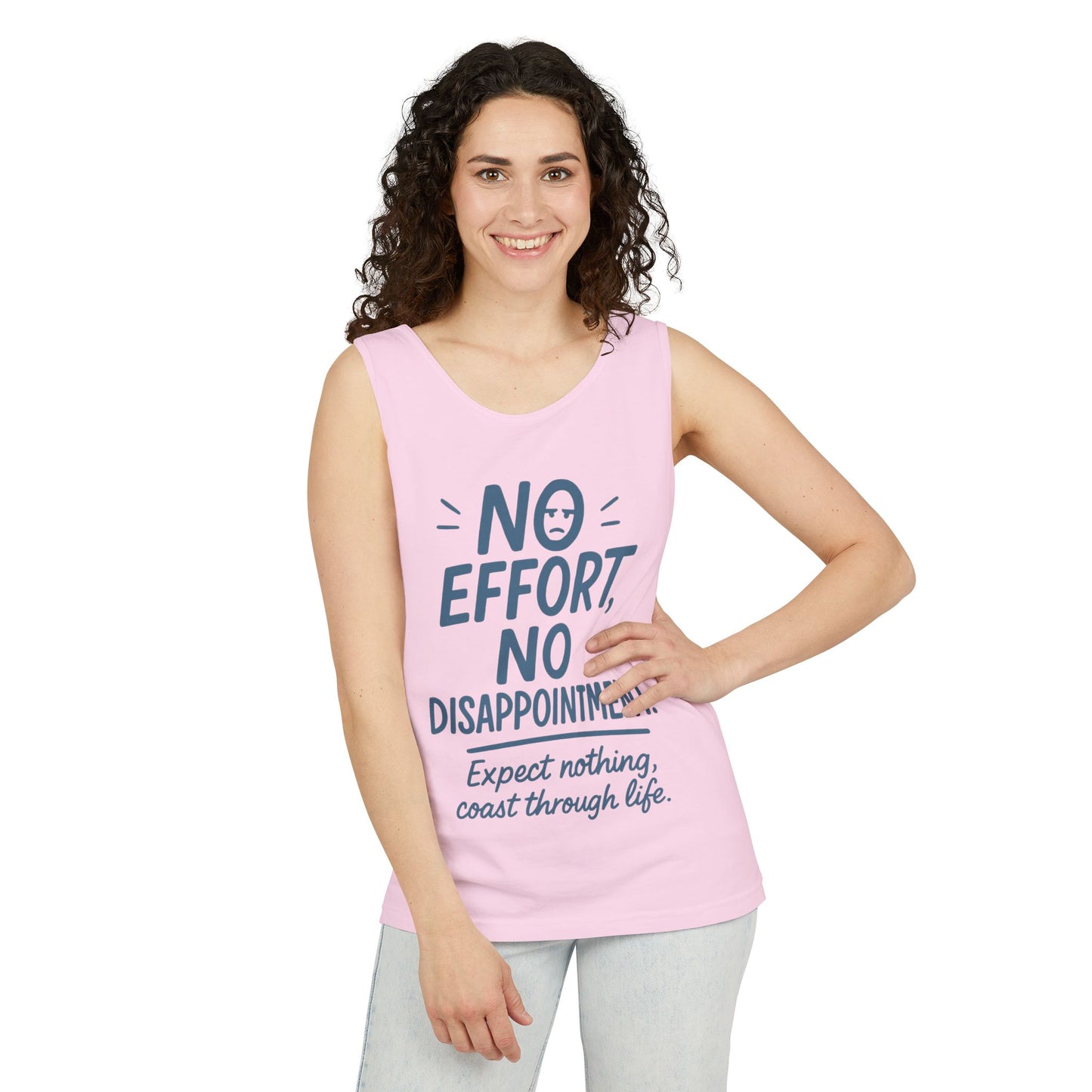 No Effort Womens Tank Top, Funny Lazy Life Quote, Workout Humor Sleeveless Shirt, Casual Gym Top, Gift for Her, Perfect for Lazy Days