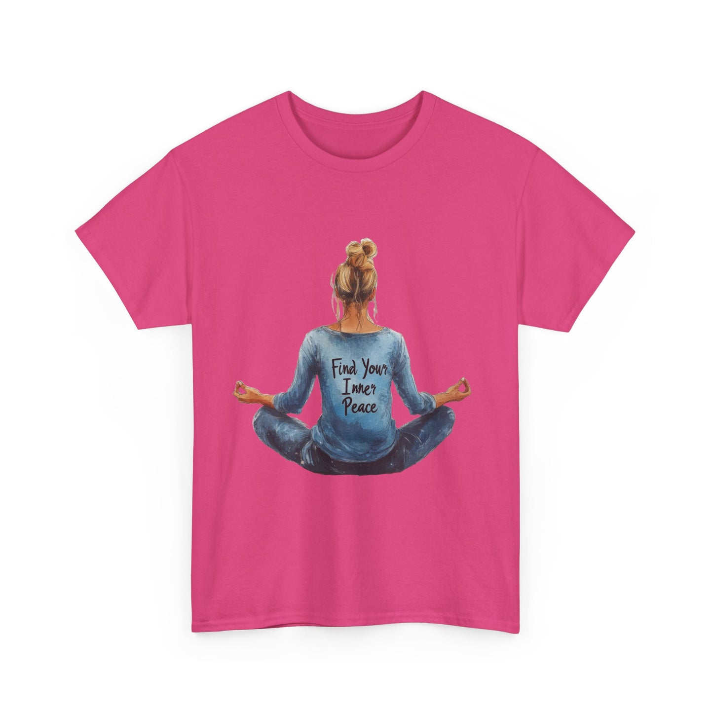 Find Your Inner Peace Unisex Heavy Cotton Tee, Motivational Shirt, Meditation Apparel, Relaxation Gift, Casual Wear, Mindfulness Tee