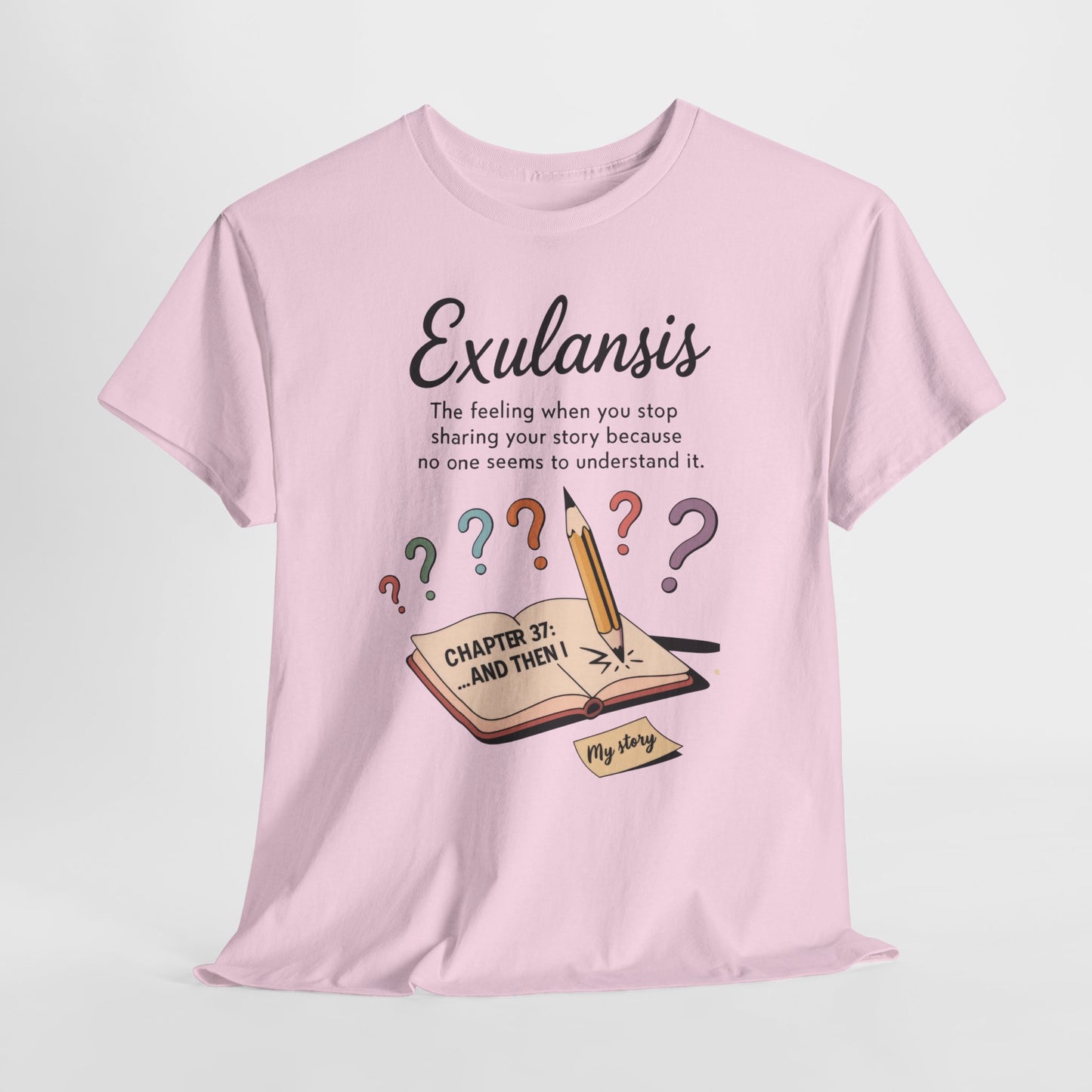 Exulansis Shirt, Emotional Aesthetic Word Tee, Deep Meaning Typography Graphic Tee, Women's Heavy Cotton Tee, deep meaning t shirt