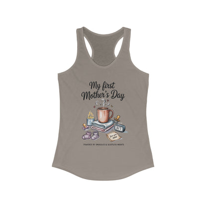 My First Mother's Day Racerback Tank, Cute Maternity Gift, Mother's Day Gift, New Mom Outfit, Baby Shower Tee, New Mom Gift Tee