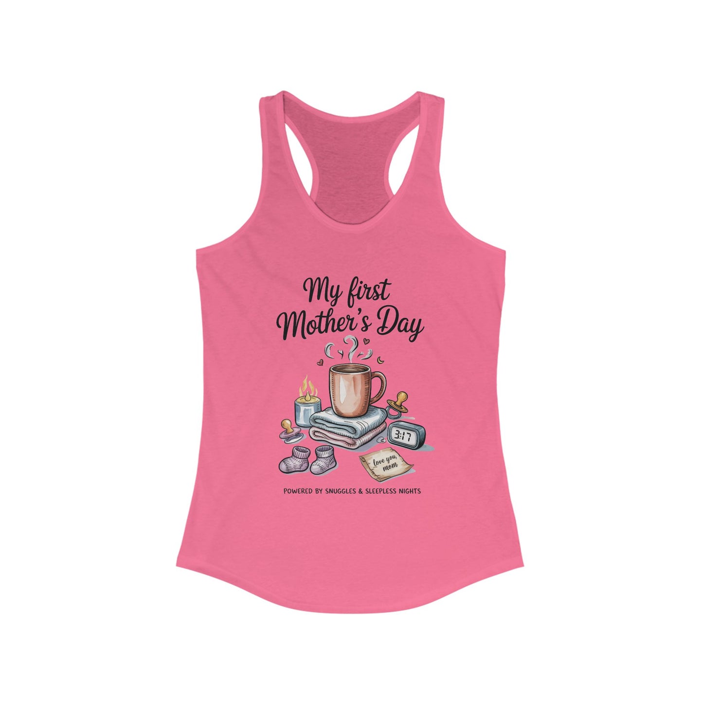 My First Mother's Day Racerback Tank, Cute Maternity Gift, Mother's Day Gift, New Mom Outfit, Baby Shower Tee, New Mom Gift Tee