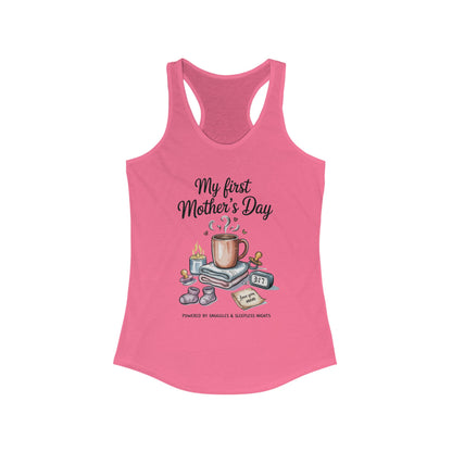 My First Mother's Day Racerback Tank, Cute Maternity Gift, Mother's Day Gift, New Mom Outfit, Baby Shower Tee, New Mom Gift Tee