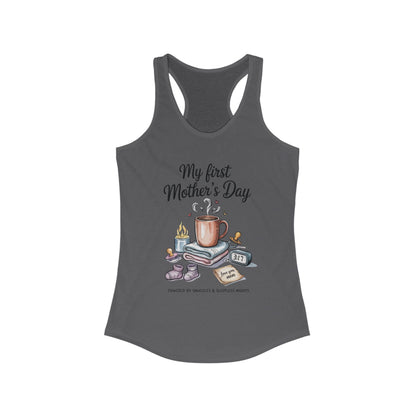My First Mother's Day Racerback Tank, Cute Maternity Gift, Mother's Day Gift, New Mom Outfit, Baby Shower Tee, New Mom Gift Tee