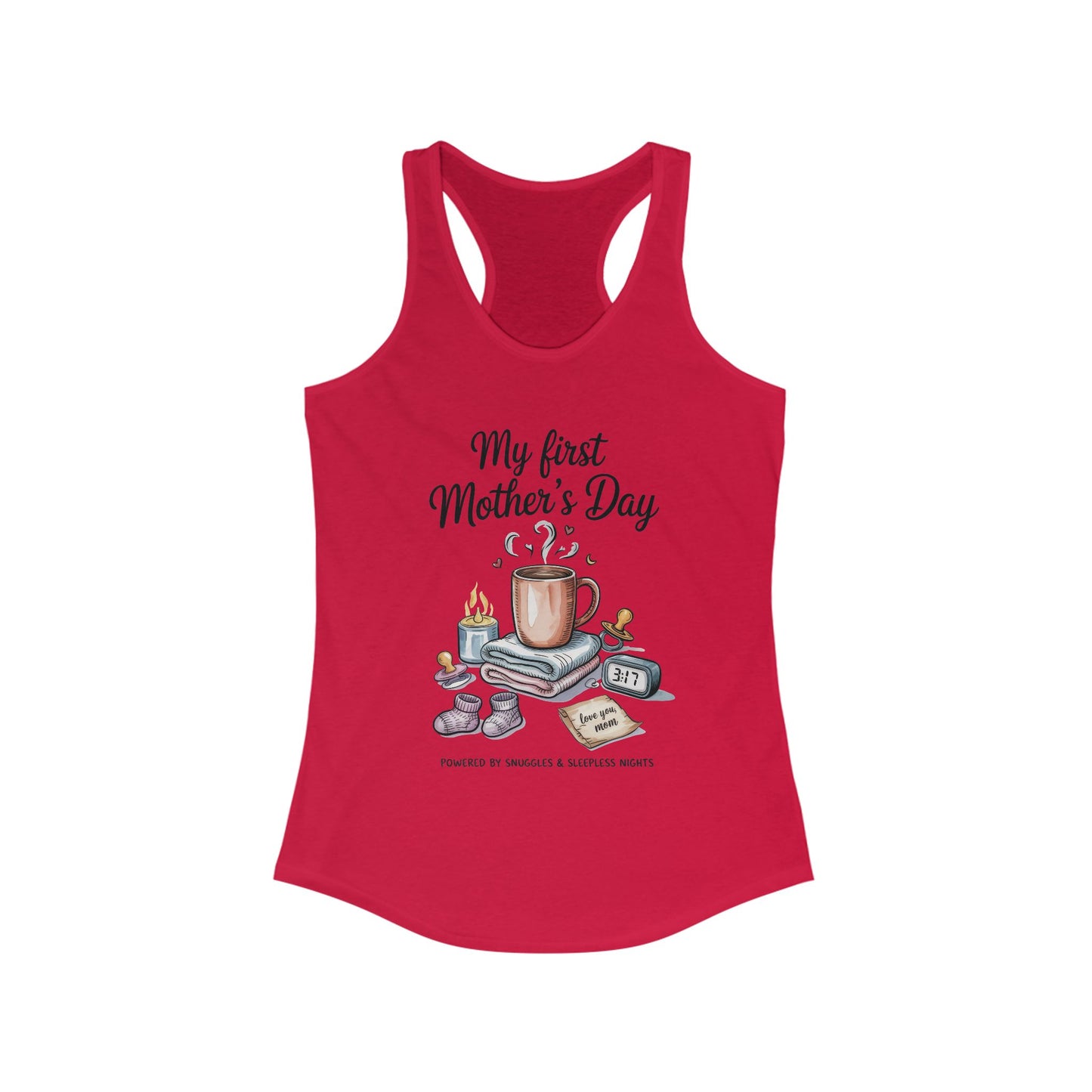 My First Mother's Day Racerback Tank, Cute Maternity Gift, Mother's Day Gift, New Mom Outfit, Baby Shower Tee, New Mom Gift Tee