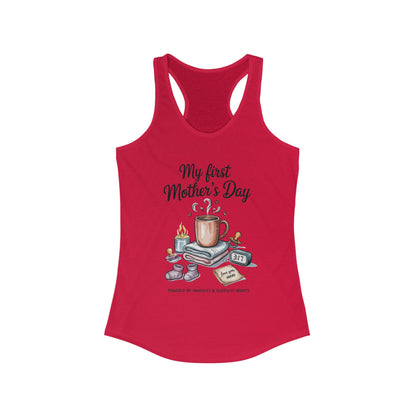 My First Mother's Day Racerback Tank, Cute Maternity Gift, Mother's Day Gift, New Mom Outfit, Baby Shower Tee, New Mom Gift Tee