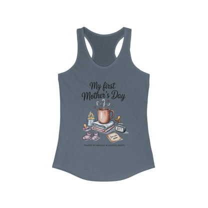 My First Mother's Day Racerback Tank, Cute Maternity Gift, Mother's Day Gift, New Mom Outfit, Baby Shower Tee, New Mom Gift Tee