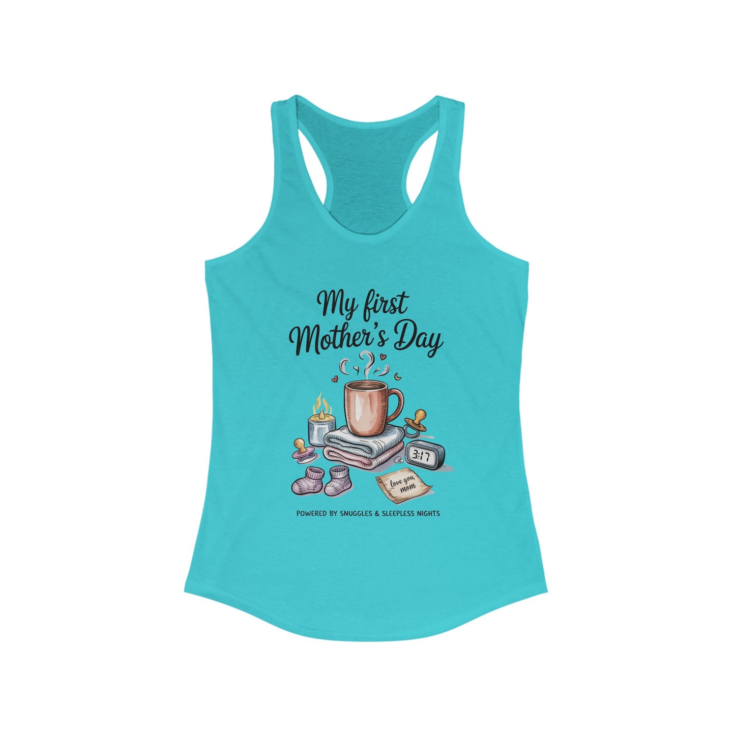 My First Mother's Day Racerback Tank, Cute Maternity Gift, Mother's Day Gift, New Mom Outfit, Baby Shower Tee, New Mom Gift Tee