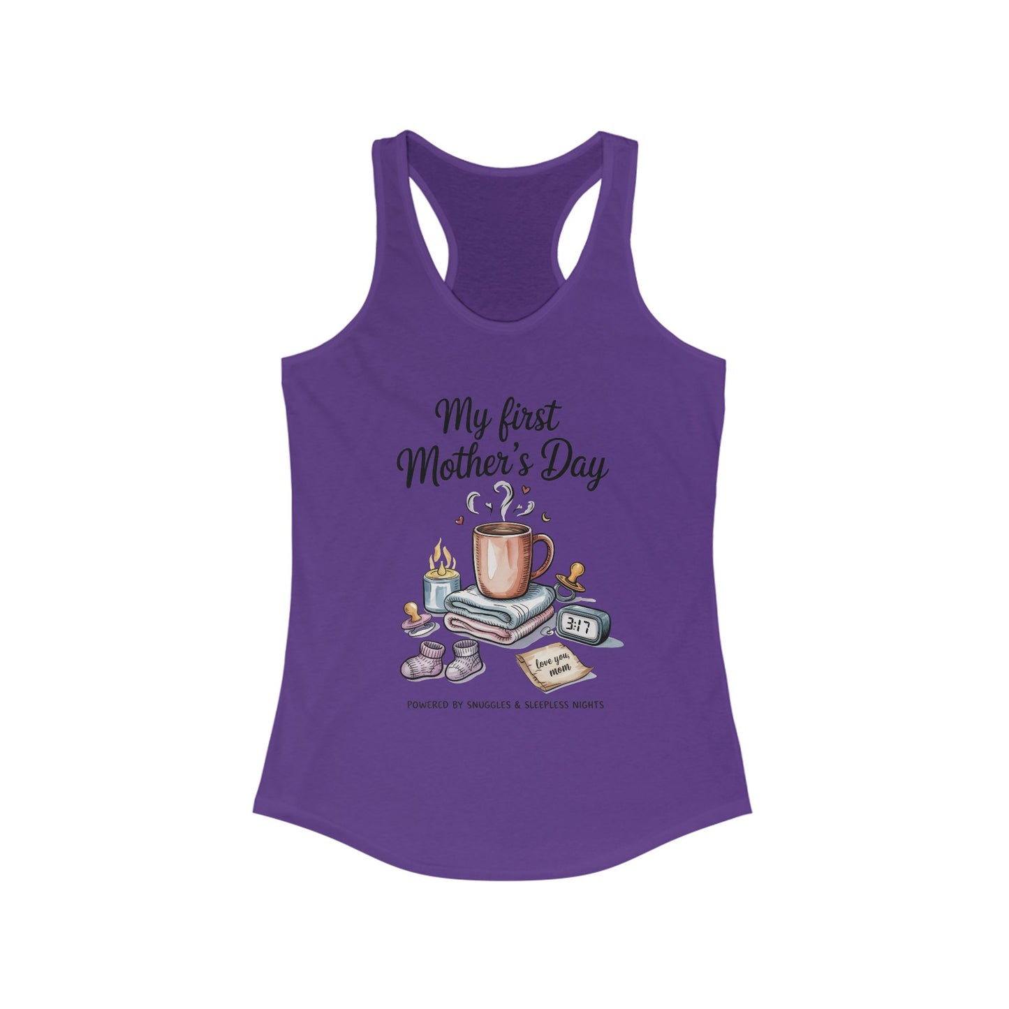 My First Mother's Day Racerback Tank, Cute Maternity Gift, Mother's Day Gift, New Mom Outfit, Baby Shower Tee, New Mom Gift Tee