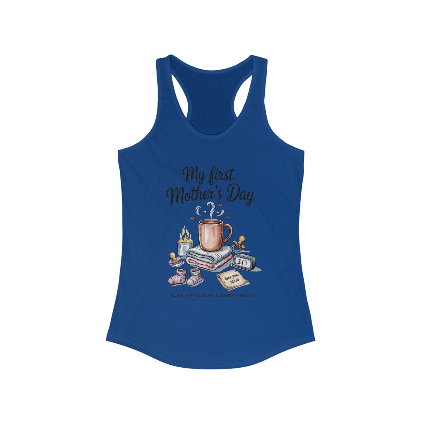 My First Mother's Day Racerback Tank, Cute Maternity Gift, Mother's Day Gift, New Mom Outfit, Baby Shower Tee, New Mom Gift Tee