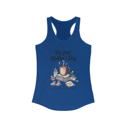 My First Mother's Day Racerback Tank, Cute Maternity Gift, Mother's Day Gift, New Mom Outfit, Baby Shower Tee, New Mom Gift Tee